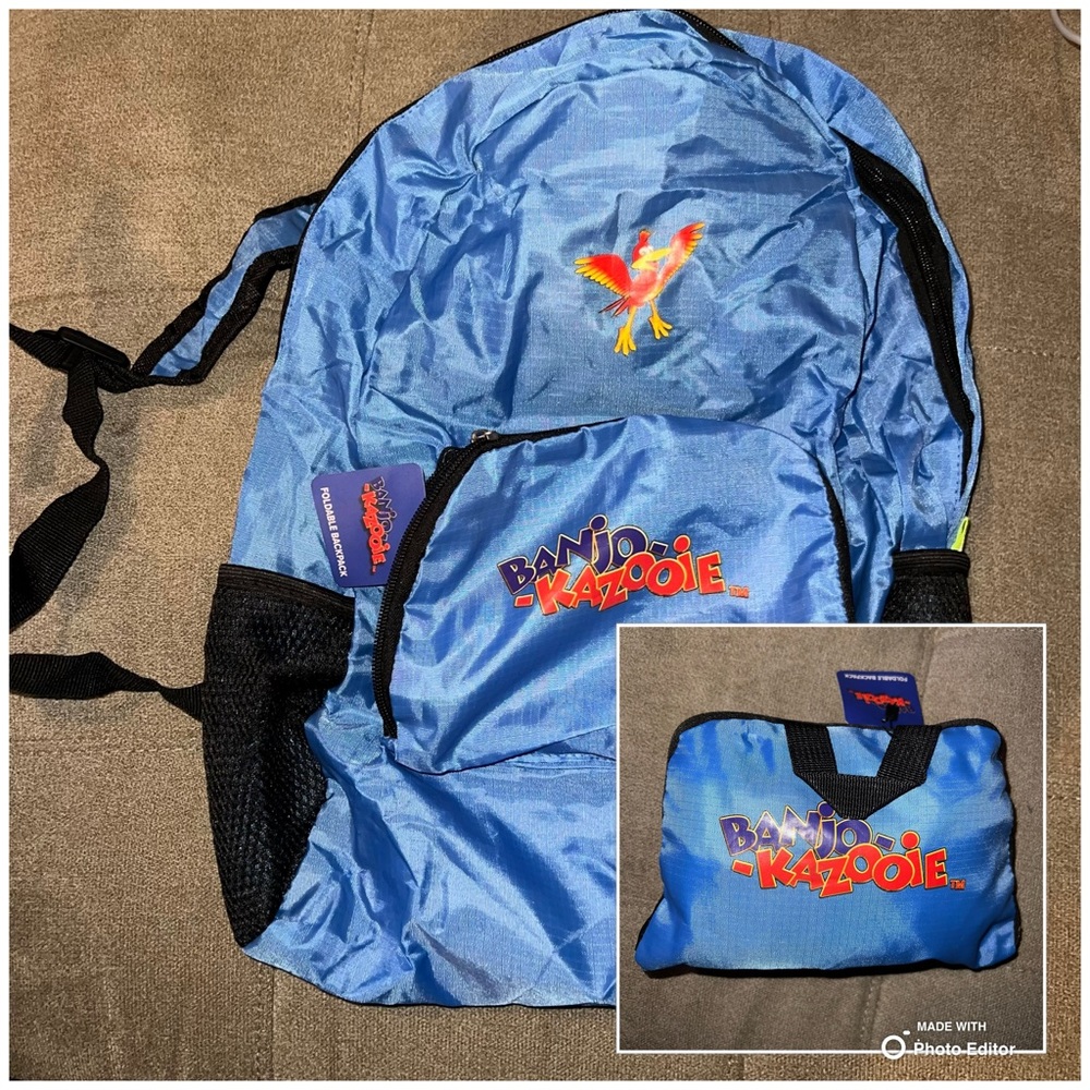 NWT Banjo Kazooie Foldable Backpack Loot Crate Exclusive Nintendo